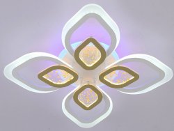 Люстра светодиодная Sirius 33192/4+1 WT+GD 134W LED с пультом+диммер