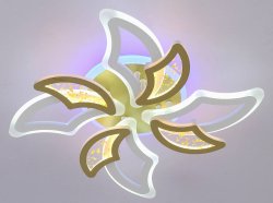 Люстра светодиодная Sirius 82192/4+4+1 WT+GD 134W LED с пультом+диммер