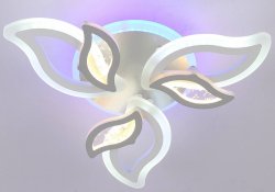 Люстра светодиодная Sirius 92192/3+3+1 WT+SL 94W LED с пультом+диммер