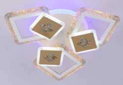 Люстра светодиодная Sirius 04993/3+3+1 WT+GD 122W LED с пультом+диммер