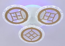 Люстра светодиодная Sirius 82993/3+1 GD+WT 64W LED с пультом+диммер