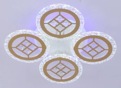 Люстра светодиодная Sirius 82993/4+1 GD+WT 78W LED с пультом+диммер