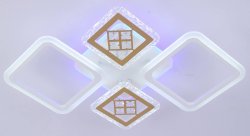 Люстра светодиодная Sirius 03993/2+2+1 GD+WT 112W LED с пультом+диммер