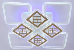 Люстра светодиодная Sirius 03993/4+4+1 GD+WT 204W LED с пультом+диммер