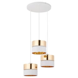 Люстра с абажурами TK Lighting Hilton White/Gold 4774
