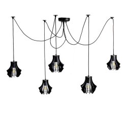 Люстра паук лофт Atmolight Brabb Spider-5 Black