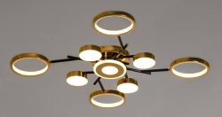 Люстра светодиодная Sirius ST 1187/9 BK+GD 168W LED 