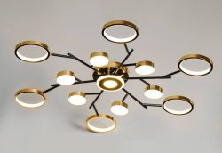 Люстра светодиодная Sirius ST 1187/13 BK+GD 240W LED 