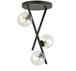 Люстра EMIBIG River 3 Black/Transparent 1195/3