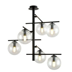 Люстра EMIBIG Concord 6 Black/Transparent 1198/6