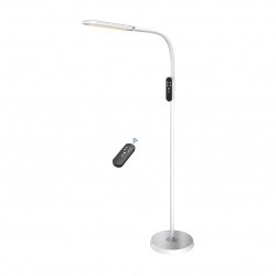 Торшер светодиодный Horoz Electric LED NORMAN 15W белый с пультом