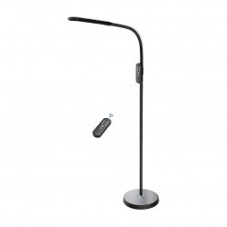 Торшер светодиодный Horoz Electric LED NORMAN 15W черный с пультом