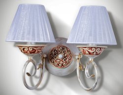 Светильник настенный(бра) с абажурами 21801/2