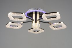 Люстра світлодіодна Sirius S3001/5Н BK+GD 56W LED з пультом