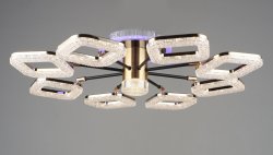 Люстра светодиодная Sirius S3001/8Н BK+GD 80W LED с пультом