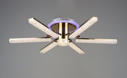 Люстра светодиодная Sirius S5001/6Н BK+GD 76W LED с пультом