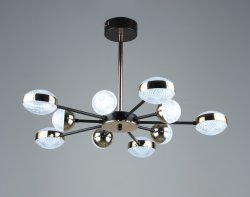 Люстра светодиодная Sirius S078/5+5H COFFEE+GD 55W LED с пультом