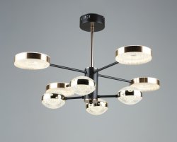 Люстра светодиодная Sirius S178/4+4H COFFEE+GD 60W LED с пультом