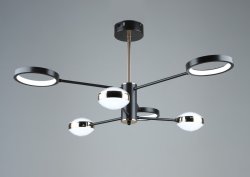 Люстра світлодіодна Sirius S278/3+3H COFFEE+GD 51W LED з пультом