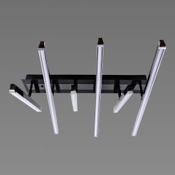 Люстра світлодіодна Sirius S399/6H GRAY 60W LED з пультом