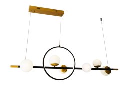 Люстра светодиодная Sirius 5201 GD+BK 66W LED с пультом+диммер