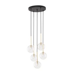 Люстра подвес TK Lighting Nilos Black/Gold 5943