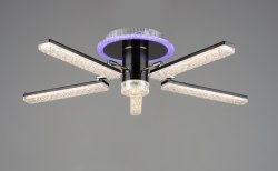 Люстра светодиодная Sirius S0180/5Н BK+GD 66W LED с пультом