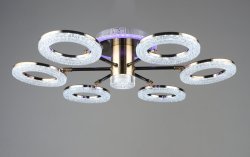 Люстра светодиодная Sirius S0190/6Н BK+GD 76W LED с пультом