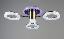 Люстра светодиодная Sirius S0190/3Н BK+GD 46W LED с пультом