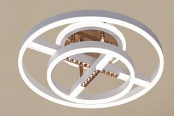 Люстра светодиодная Sirius 2111 WT+GD 69W LED с пультом+диммер