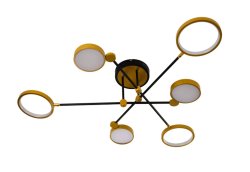 Люстра светодиодная Sirius 0104 GD+BK 116W LED з пультом+димер