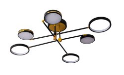 Люстра светодиодная Sirius 2104 GD+BK 116W LED з пультом+димер 