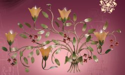 Настінний торшер флористика 5252