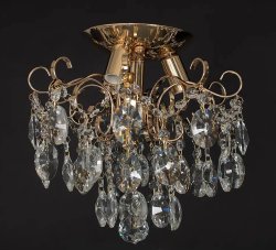 Люстра кришталева стельова Sirius SТ 9374/3H GD