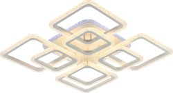 Люстра светодиодная Sirius 9988/4+4В WT 178W LED RGB с пультом