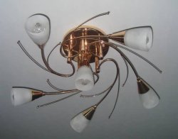 Люстра припотолочная TINKO 92087CG/5+1H WT