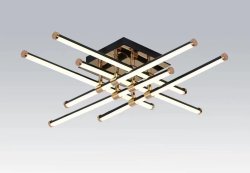 Люстра светодиодная Sirius 1301/6 BK+GD 144W LED с пультом+диммер