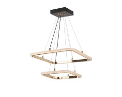 Люстра светодиодная Sirius 9709/2 BK+FG 84W LED с пультом+диммер