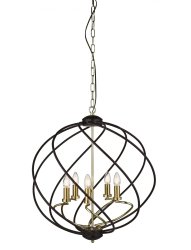 Люстра подвес Searchlight 1805-5BK Flow