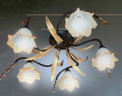 Люстра з плафонами флористика 55151 