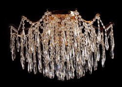 Люстра хрустальная потолочная Sirius SТ 9457/8H GD
