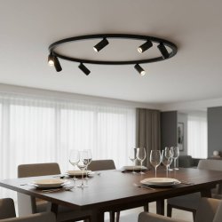 11944 Світильник стельовий Nowodvorski FOURTY ROUND VII BLACK PL