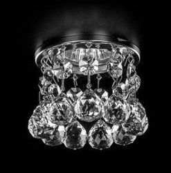 Точковий кришталевий світильник ArtGlass Spot 85 Ni Crystal Exclusive