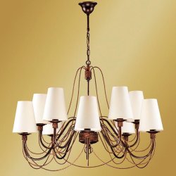 Люстра с абажурами Kemar Preto II P/10/S