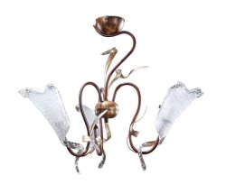 Люстра з плафонами флористика 3019