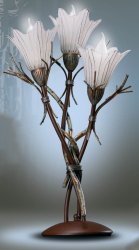 Настольная лампа флористика 3077