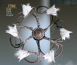 Люстра потолочная флористика 6077