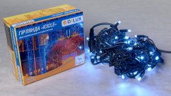 Гирлянда внешняя светодиодная Delux Icicle 75LED 2x0.7m 18 flash бел/черн IP44