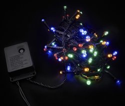 Гірлянда внутрішня світлодіодна Delux String З 100 LED 5m мульт/чорн IP20