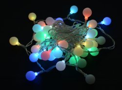 Гирлянда внутренняя светодиодная Delux White Ball 30LED 4.4м (мульт/проз) IP20